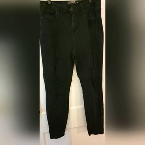 Torrid black sky high skinny jeans distressed 18R
